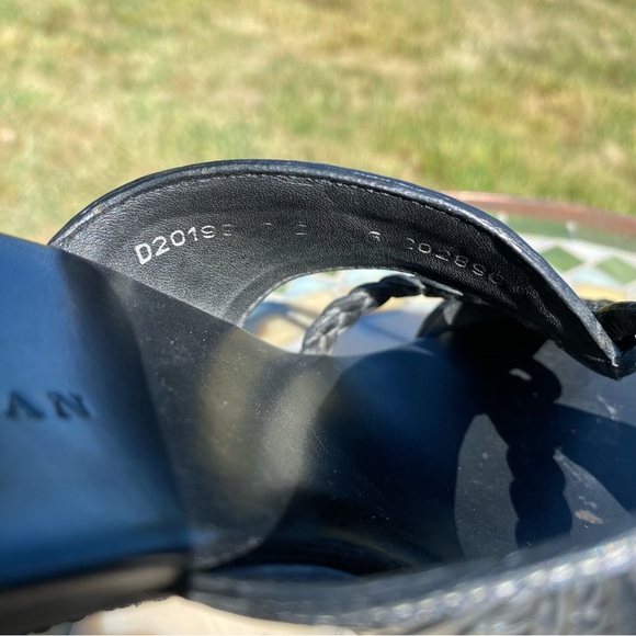 Cole Haan black tooled leather slide sandals mules US women’s size 8 - Picture 12 of 13